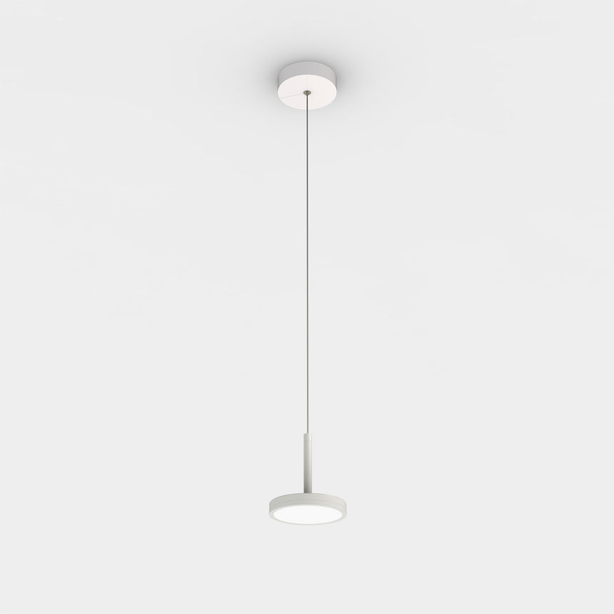 Lámpara de techo colgante ACB Corvus blanco texturado Ø20cm C3945102B