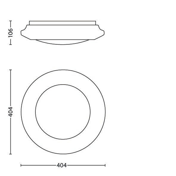 Philips PLAFON LED CINNABAR BLANC 22W CALID MA33365/3116 - imagen 5
