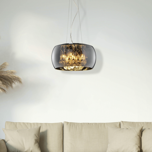 Trio Vapore Chrome Glass Pendant Lamp 311210606