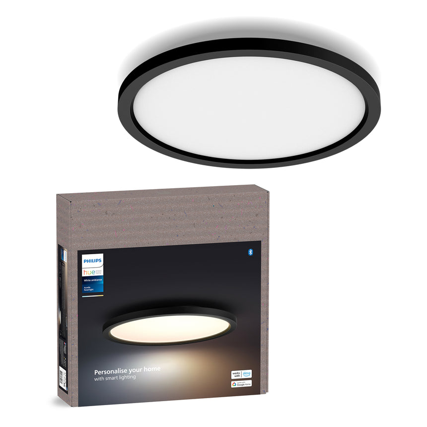 Philips Hue Panel LED Aurelle negro White Ambiance 21W 6500K 2450lm 8720169329072