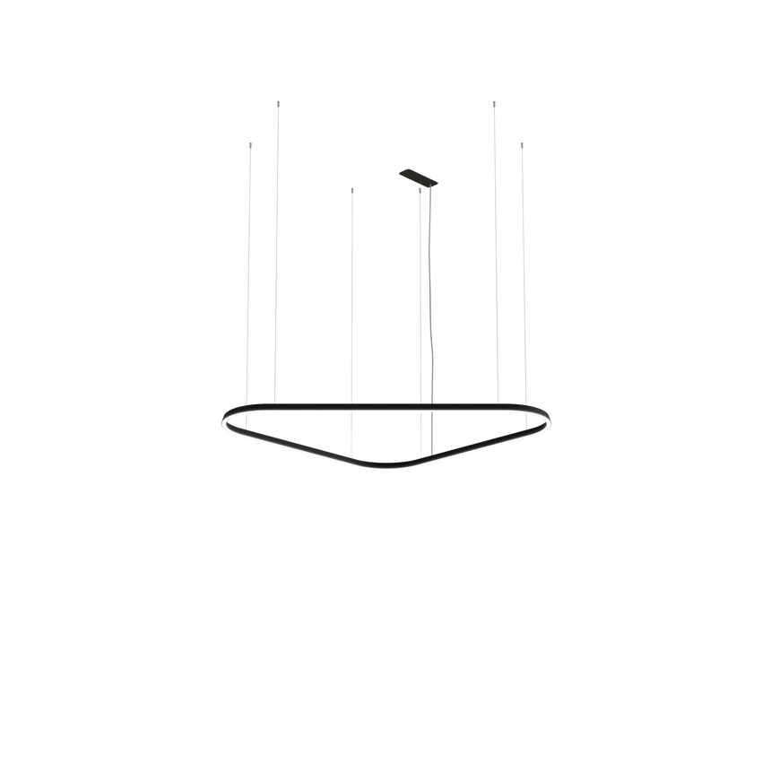 Lámpara de techo colgante LedsC4 Geometric Triangular Recessed grande LED TS5X-00V9AZDU05