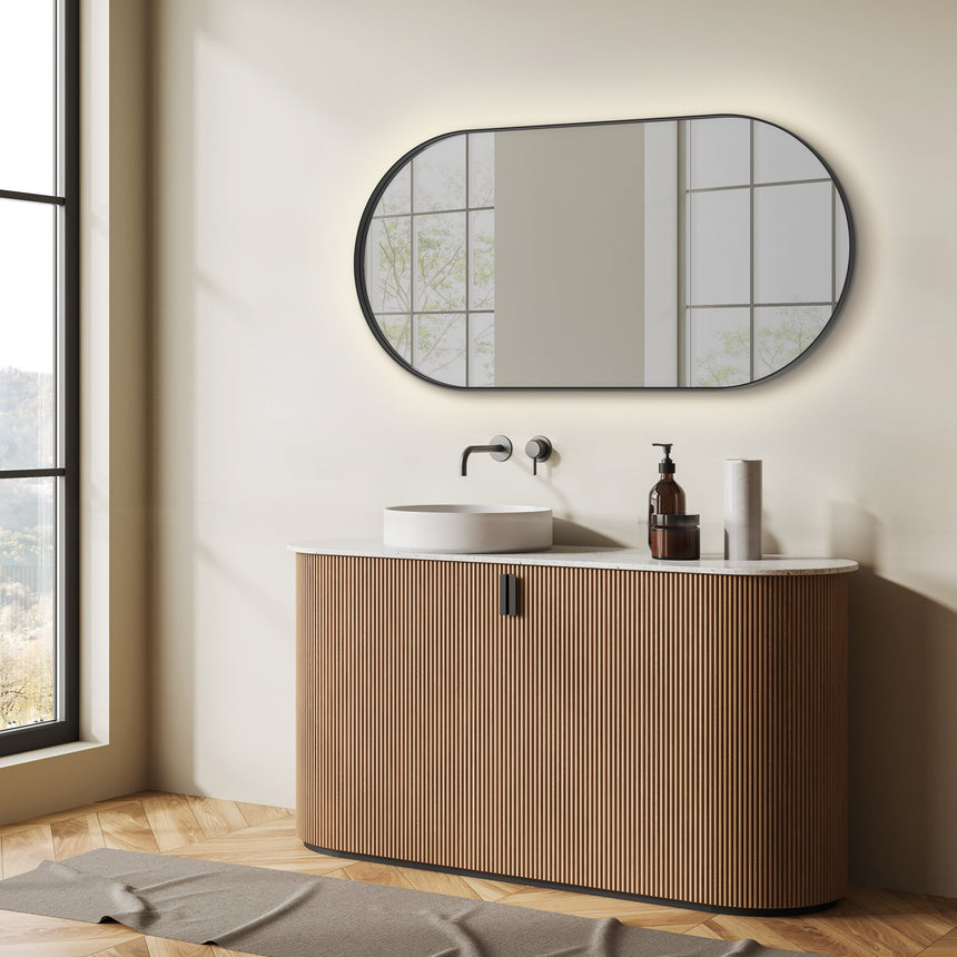 ACB Daniela Mirror 120x60cm Black LED A9755000N