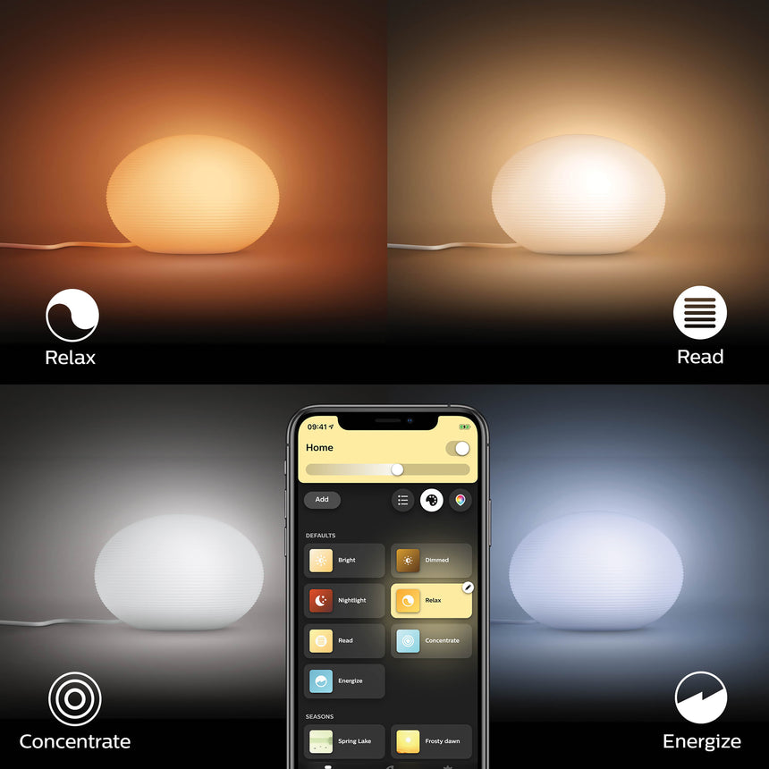 Philips Hue White and Color Ambiance Lámpara de mesa flourish blanco RGBW 10W 800lm 34348100 - imagen 5