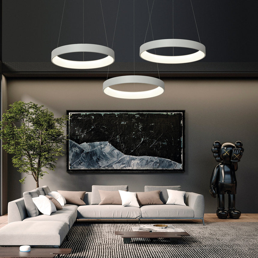 ACB Dilga Lámpara de techo colgante LED 45cm blanco Slide Switch 2700K 3000K C3450170B