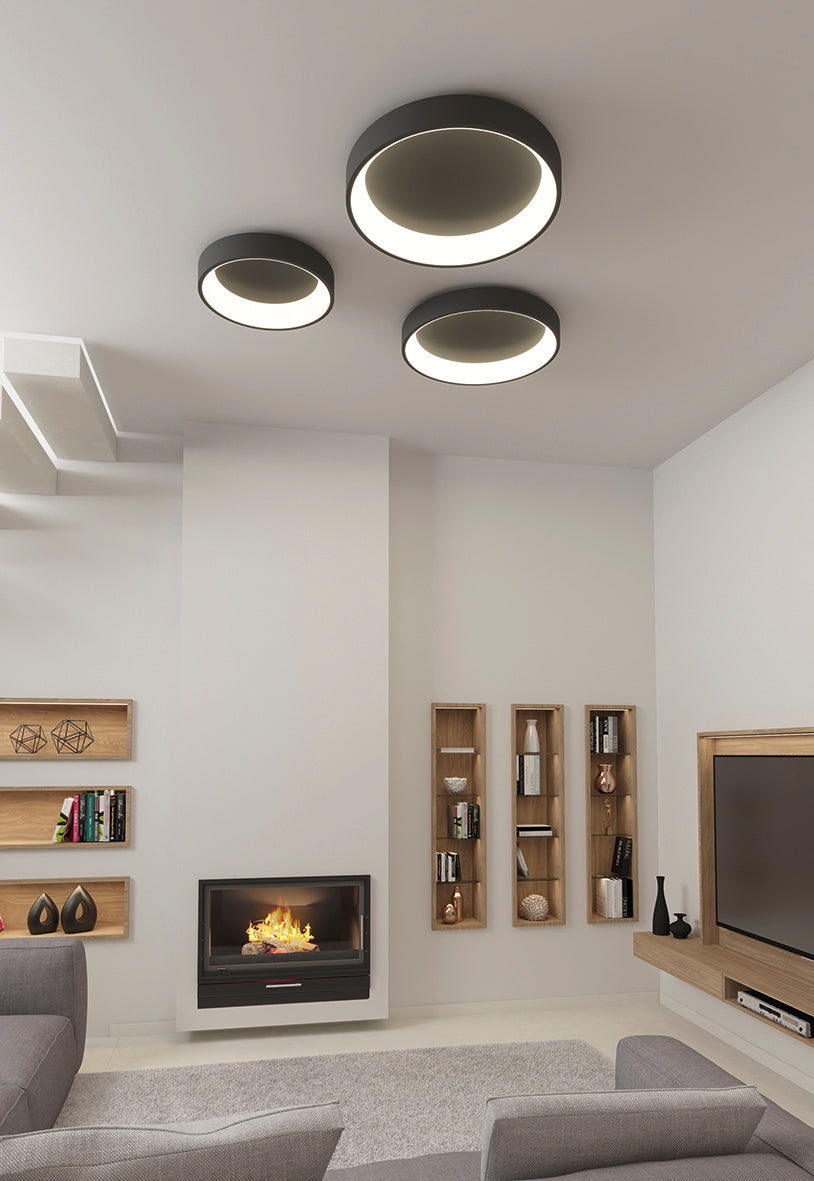 ACB Dilga Black Ceiling Lamp LED Slide Switch P3450470N