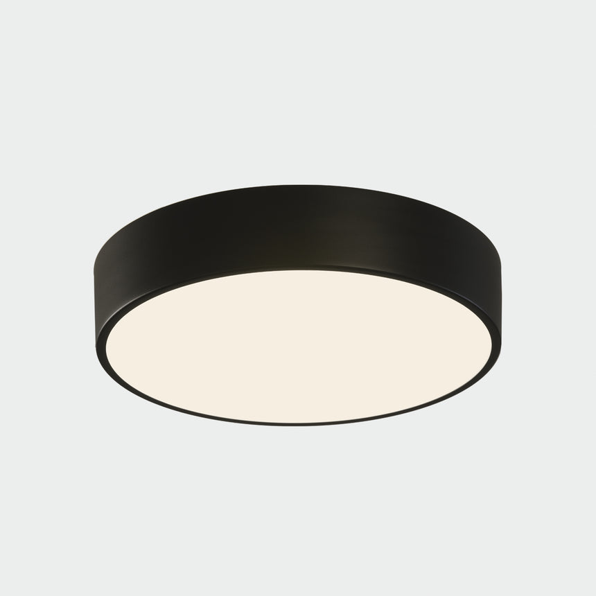 Plafón de techo ACB Dins negro mate liso IP44 Ø32cm regulable P0395272NLDT