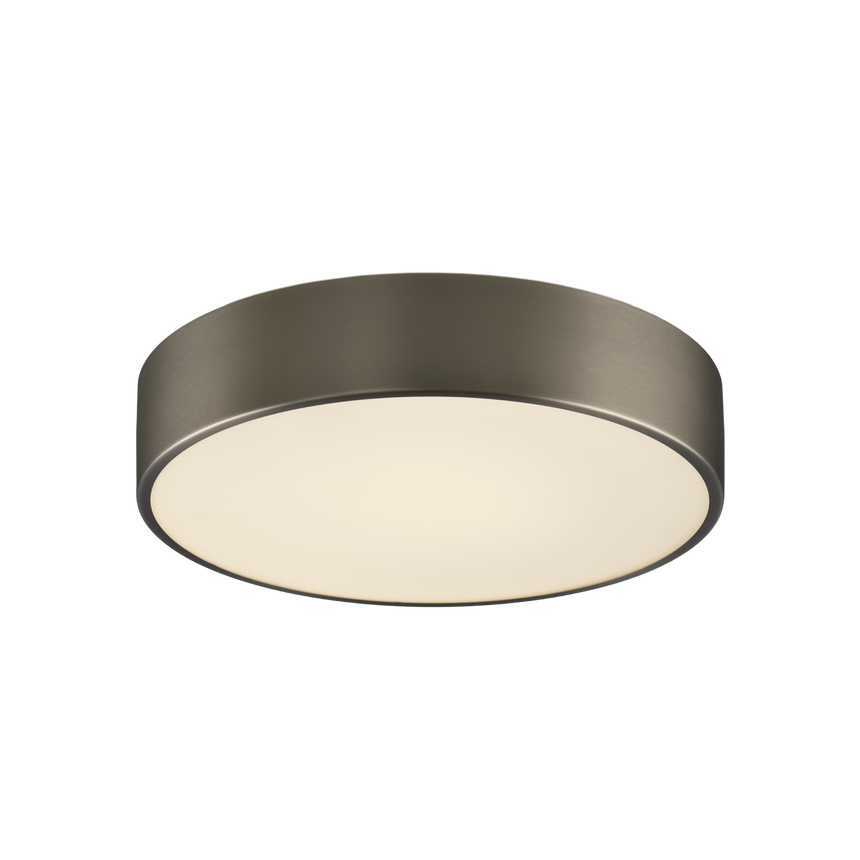 Plafón de techo ACB Dins níquel mate IP44 Ø32cm regulable P0395272NMDT