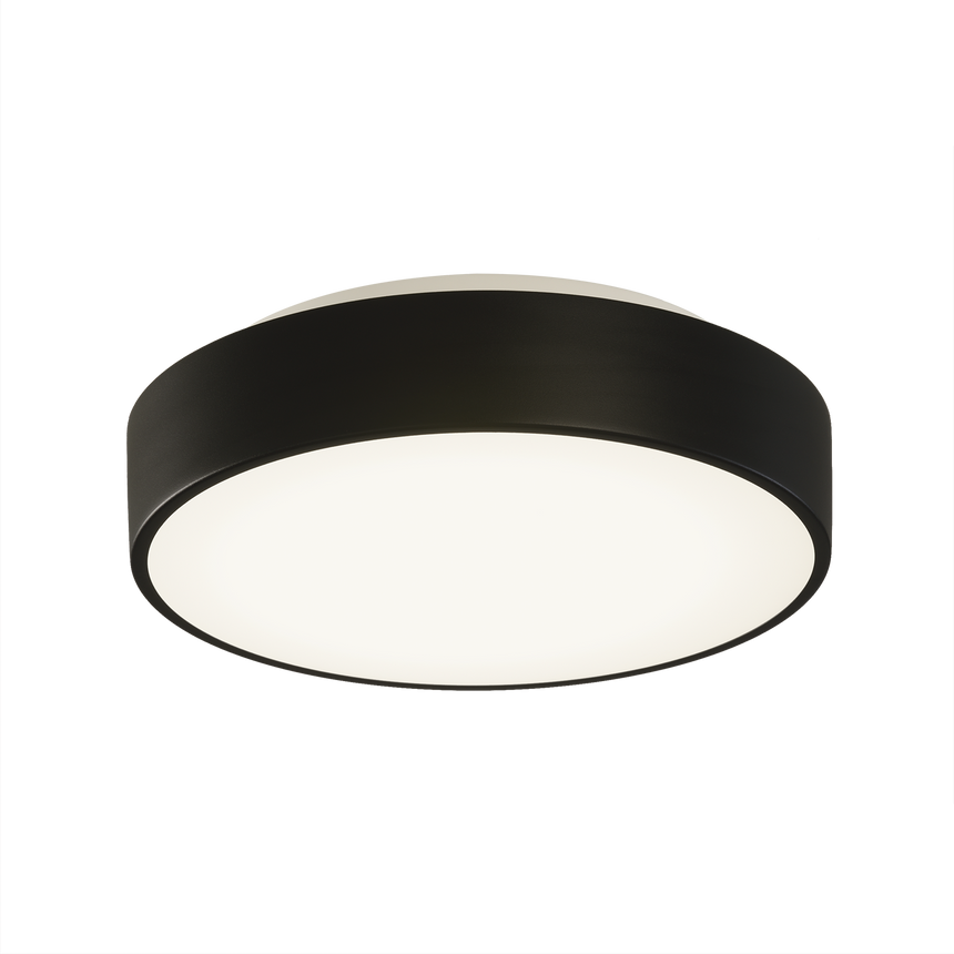 ACB Dins ceiling light 395/32 Matte Black, LED 24W 2520lm, CRI90 I IP44, integrated LED, Kelvin 2700K-3000K Slide Switch P0395270N