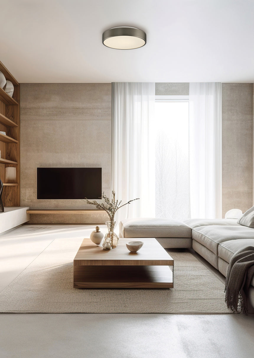 ACB Dins Plafón baño niquel mate LED 10W 2700K-3000K Slide Switch P0395070NM