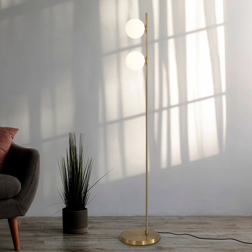 ACB Doris Floor Lamp Old Gold/Opal LED G9 2x I H3820180O