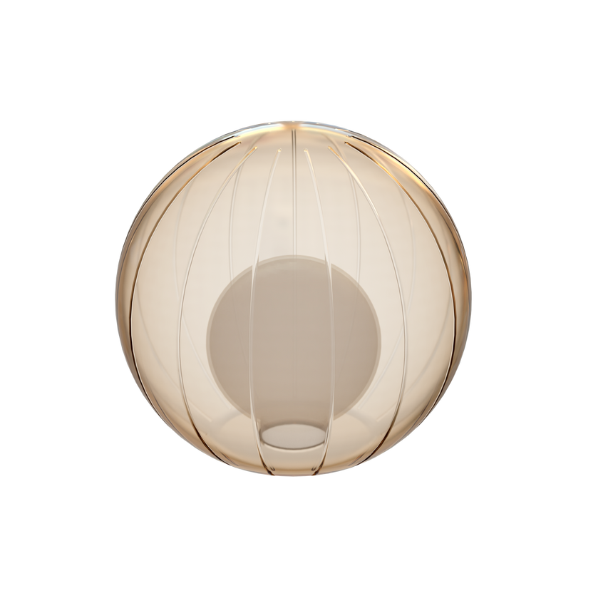 Pantalla tulipa ACB Doris cristal ámbar Ø12cm K0014040AB