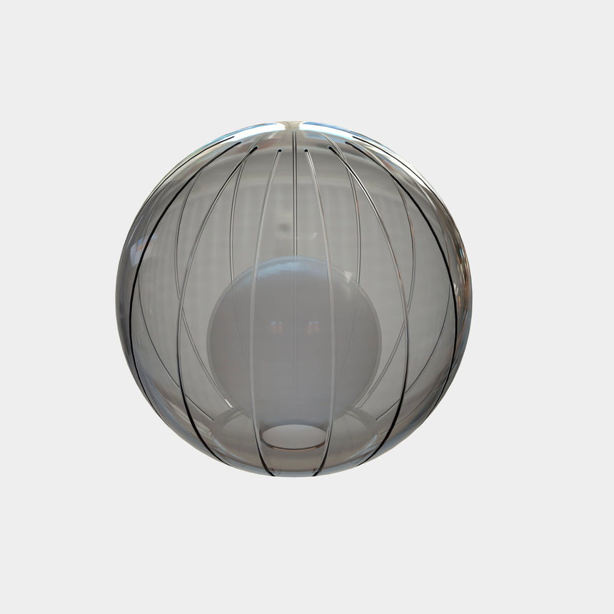 Pantalla tulipa ACB Doris cristal fumé Ø12cm K0014040FU