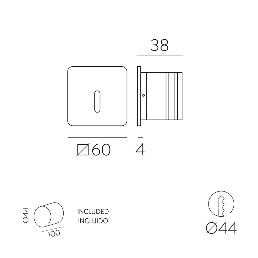 ACB Prado Empotrable LED blanco texturado 3W 3000K E376610B