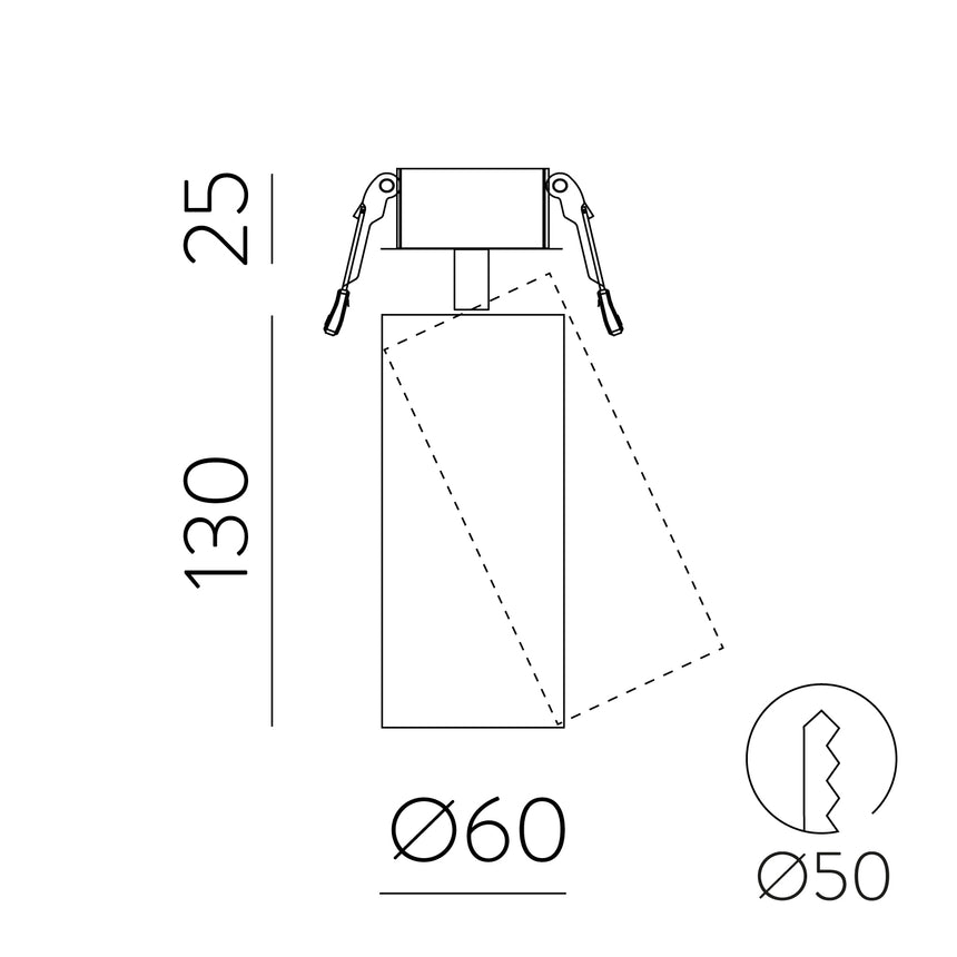 ACB Pipe Empotrable Negro Texturado LED COB 12W 3000K E3986000N