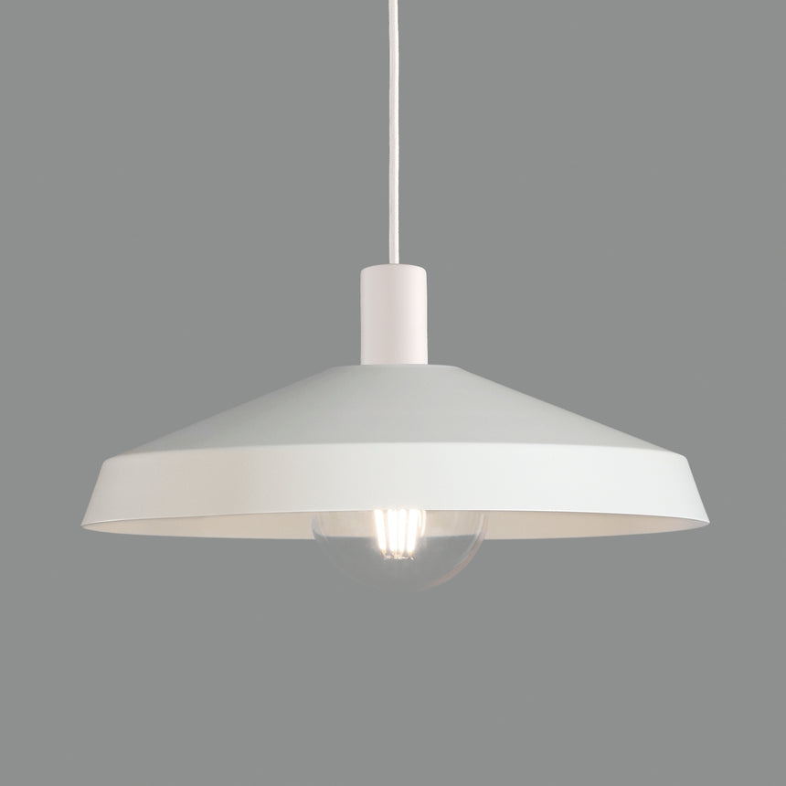 ACB Evelyn Pendant Lamp 3906/45 White, White Text Kit, LED E27 15W, C3906081B