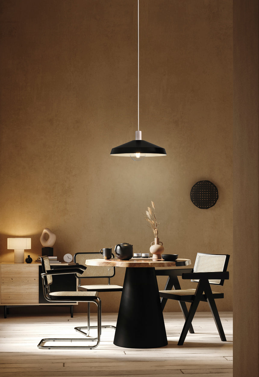 ACB Evelyn Lámpara de techo colgante LED Negro E27 15W C3906081N