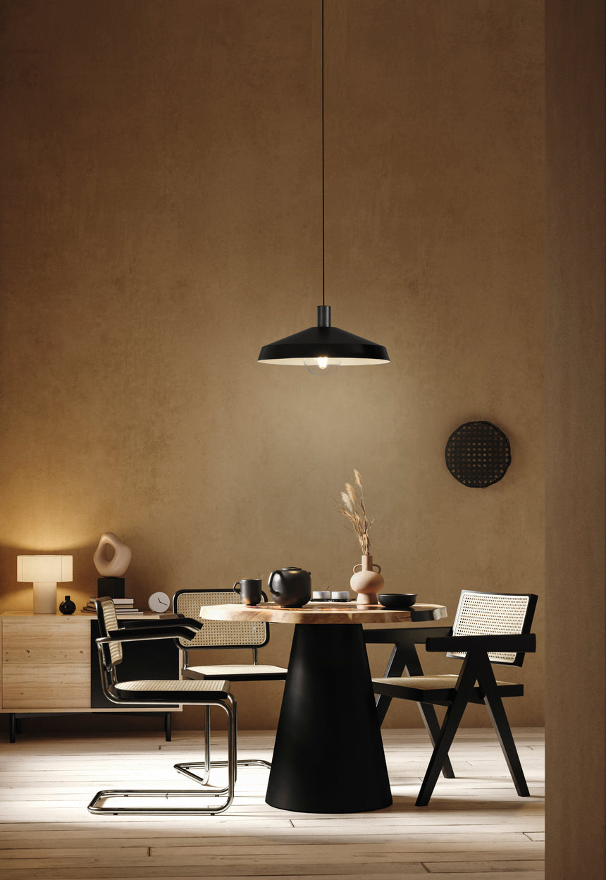 ACB Evelyn Lámpara de techo colgante LED Negro E27 15W C3906082N