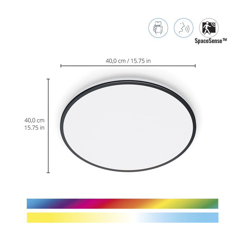 WiZ Plafón Rune Negro 21W 2100lm 55429000 - vista alternativa | Philips