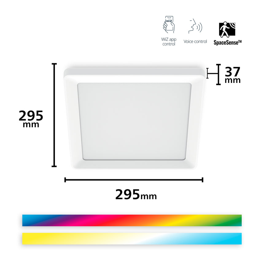 WiZ White and Color Ambiance Plafón RGBW 12W 1600lm 0169077928 - vista alternativa | Philips