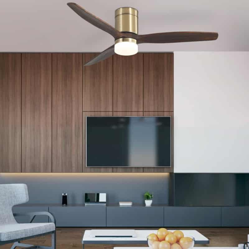 Fabrilamp Aguilón Fan 18w Dc Aguilon brown 3 Oak Blades 5 Speeds W/remote Timer 34x132 D 128291302