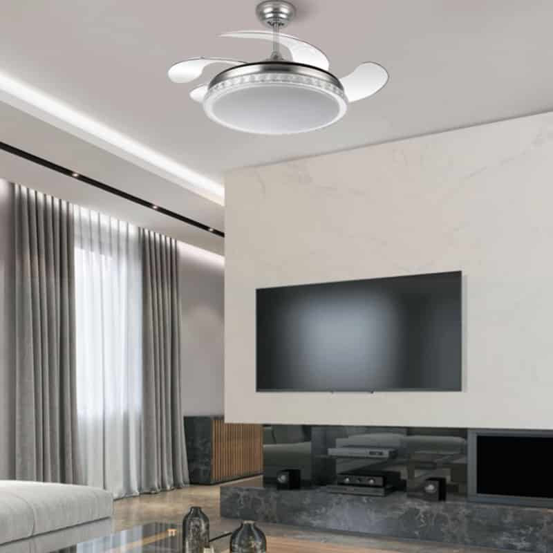 Fabrilamp Biliku Fan 72w 6117lm Nickel 4asp.desp.108d 3000-4000-6000k Remote, Memory and Timer 165191403