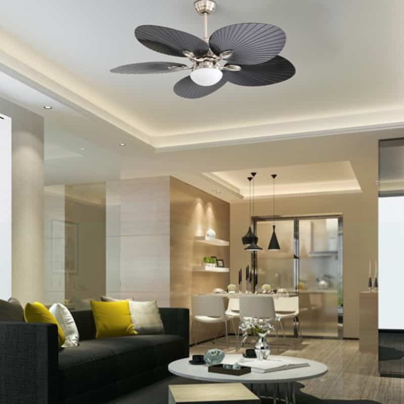 Fabrilamp Chaw DC Fan 24W Nickel/Black 5-Speed 6-Speed 132d C/Remote, Memory and Temp. 3000-4000-6000k 173291534