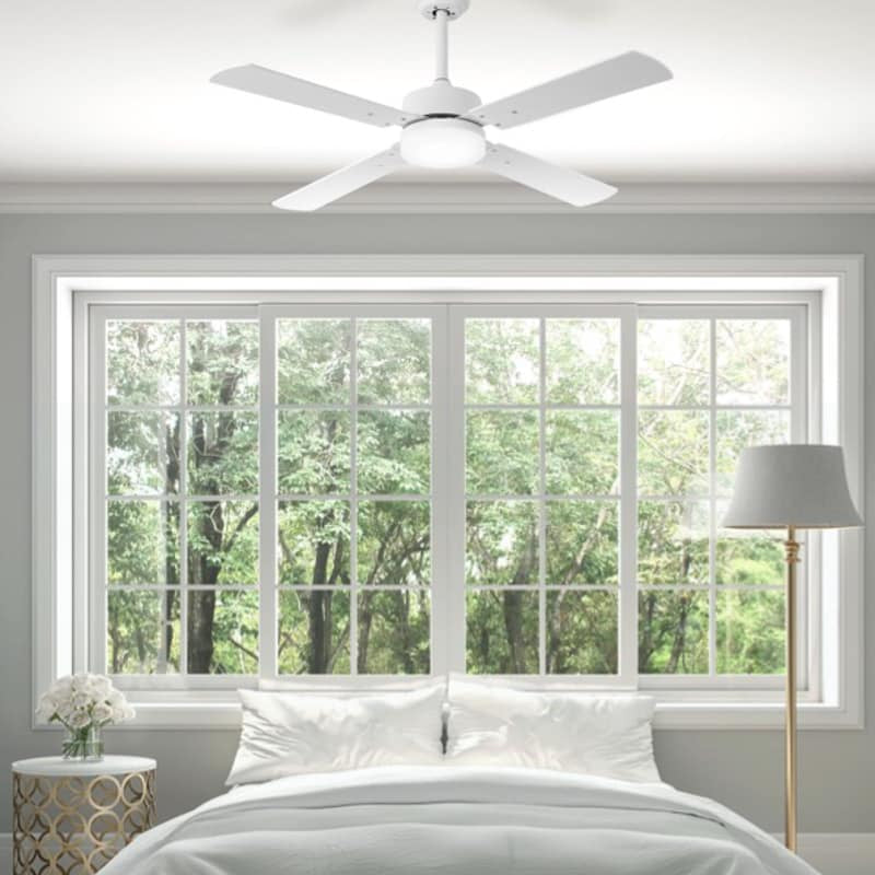 Fabrilamp Hupe Fan 18w Dc White 4 Asp.6 Speed 107d Remote, memory and Temp.3000-4000-6000k 173591401