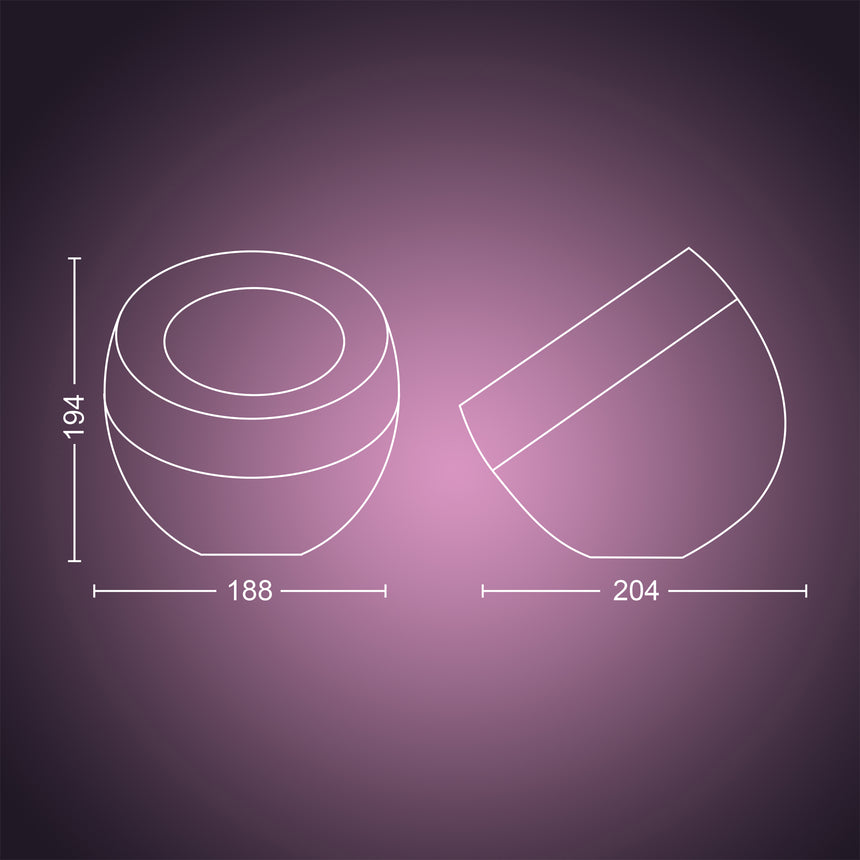 Philips Hue White and Color Ambiance Lámpara de mesa Iris negro RGBW 8W 871951426448900 570lm - imagen 9