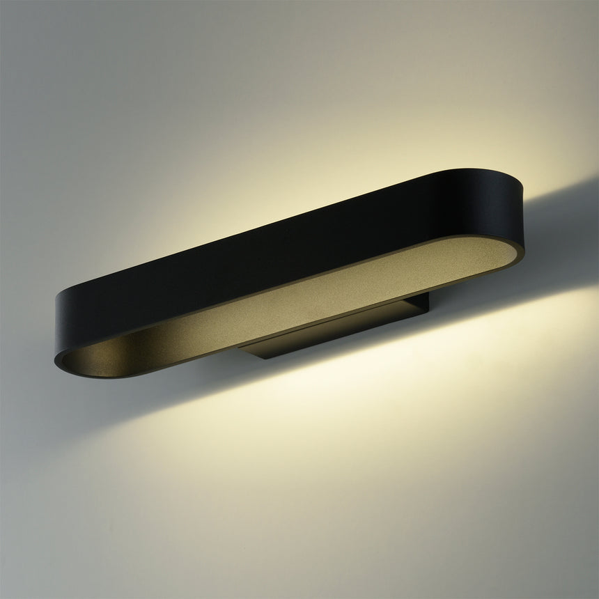 ACB Gala Wall Light 16/3189-43 Textured Black, LED 20W 2430lm, CRI90, integrated LED, Kelvin 2700K-3000K Slide Switch A3189070N