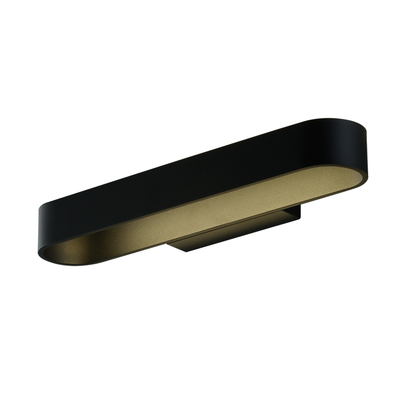 ACB Gala Wall Light 16/3189-43 Textured Black, LED 20W 2430lm, CRI90, integrated LED, Kelvin 2700K-3000K Slide Switch A3189070N