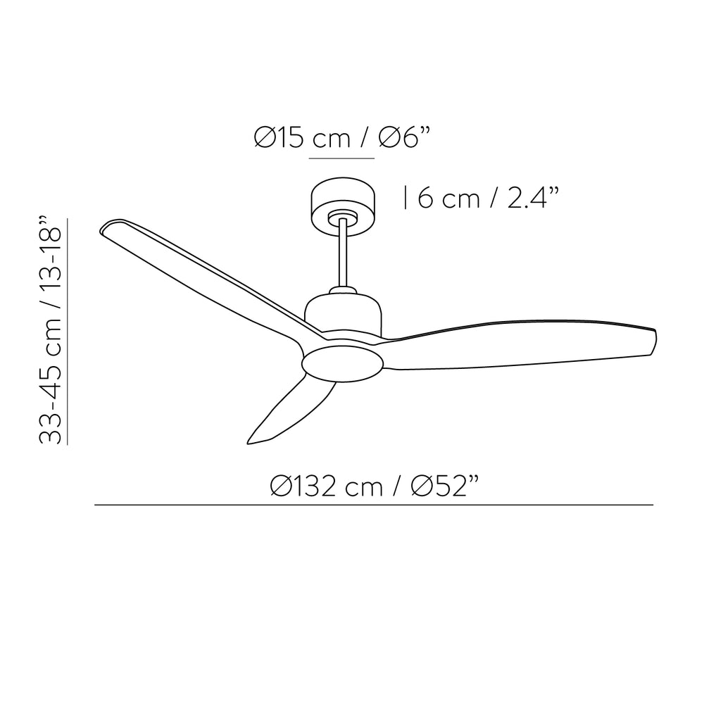 ACB Garbin Ceiling Fan Black/Walnut DC Motor Remote Control V250252XNM