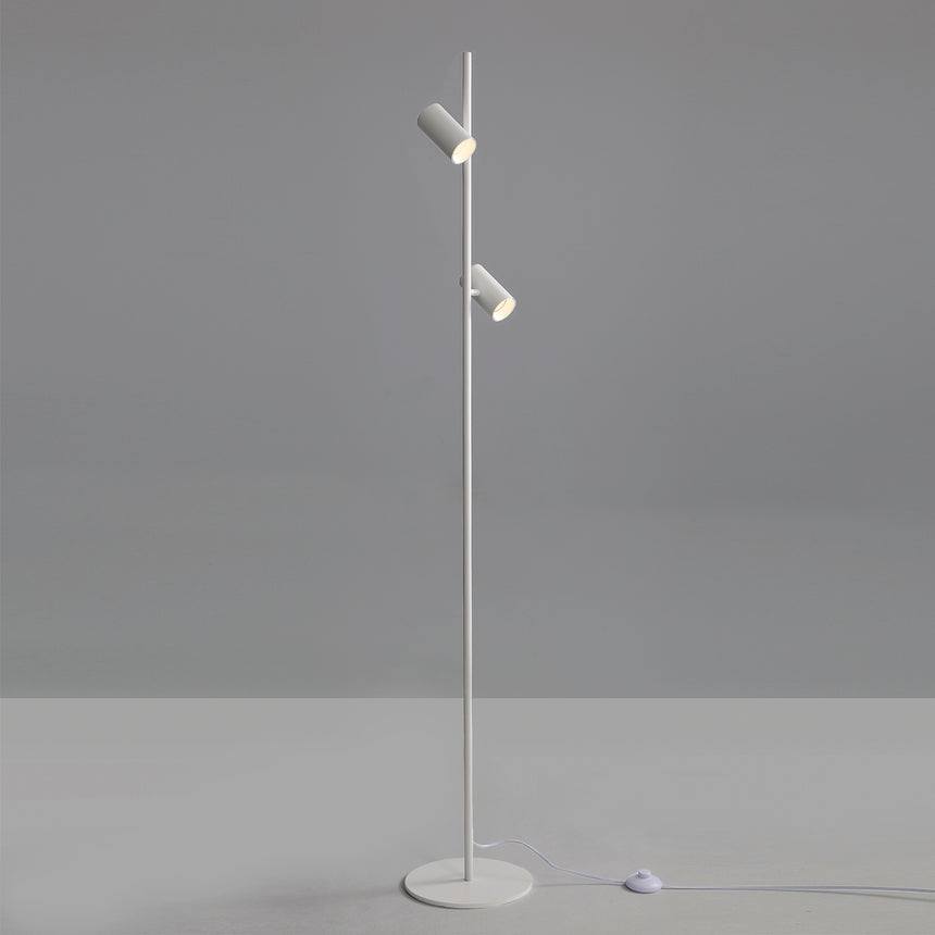 ACB Gina Floor Lamp 3874 Textured White, LED GU10 2x8W, I, Adjustable H3874080B
