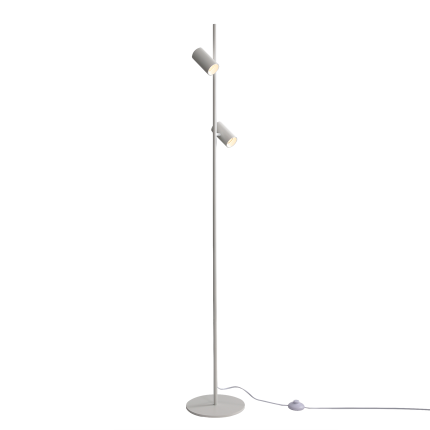 ACB Gina Floor Lamp 3874 Textured White, LED GU10 2x8W, I, Adjustable H3874080B