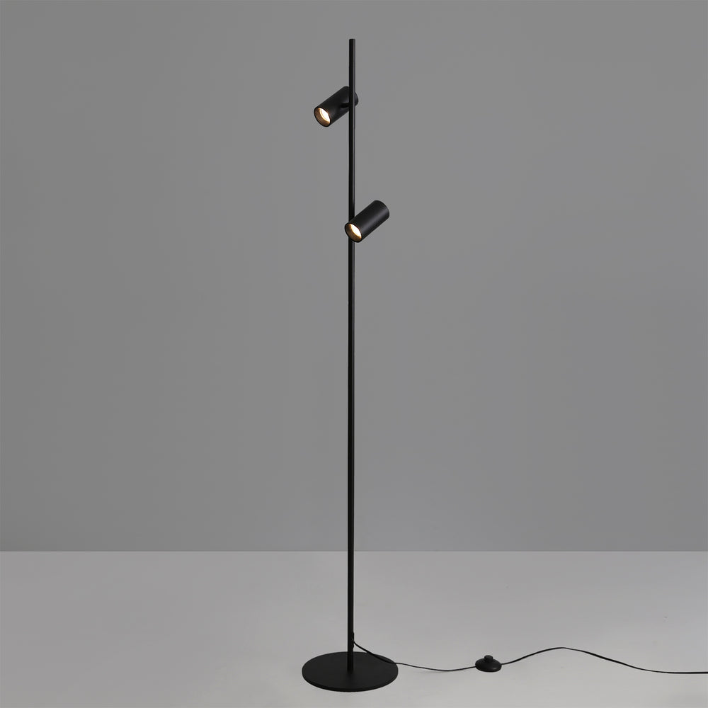 ACB Gina Floor Lamp 3874 Textured Black, LED GU10 2x8W, I, Adjustable H3874080N
