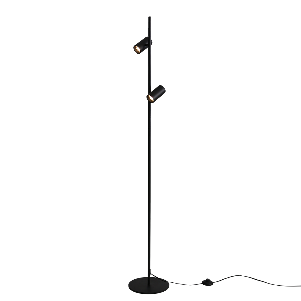 ACB Gina Floor Lamp 3874 Textured Black, LED GU10 2x8W, I, Adjustable H3874080N