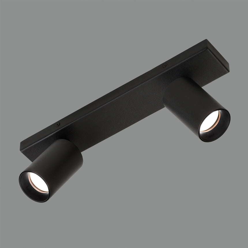 ACB Gina Ceiling Light 3874/R2 Textured Black, LED GU10 2x8W, Adjustable P3874R20N