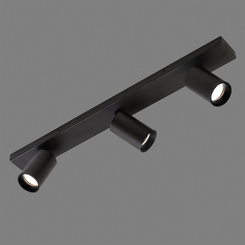 ACB Gina Ceiling Light 3874/R3 Textured Black, LED GU10 3x8W, Adjustable P3874R30N