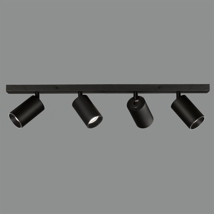ACB Gina Ceiling Light 3874/R4 Textured Black, LED GU10 4x8W, Adjustable P3874R40N