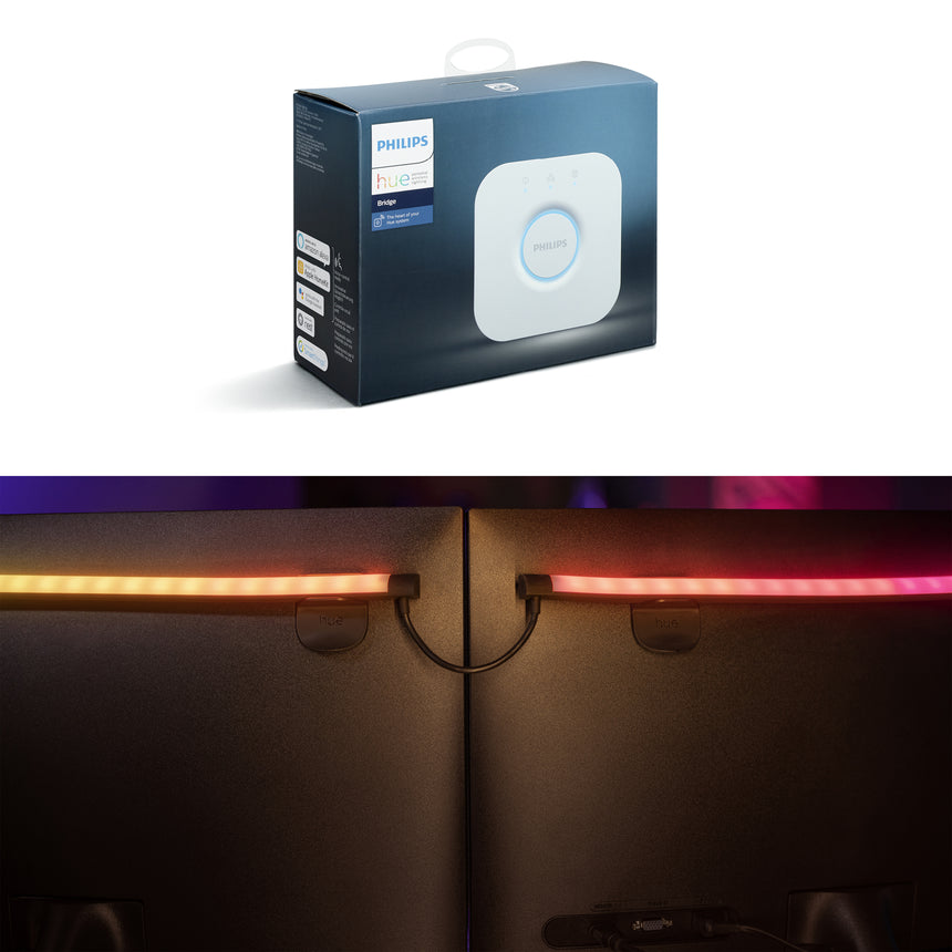 Philips Hue White and Color Ambiance Tira LED Play Gradient transparente RGBW 24W