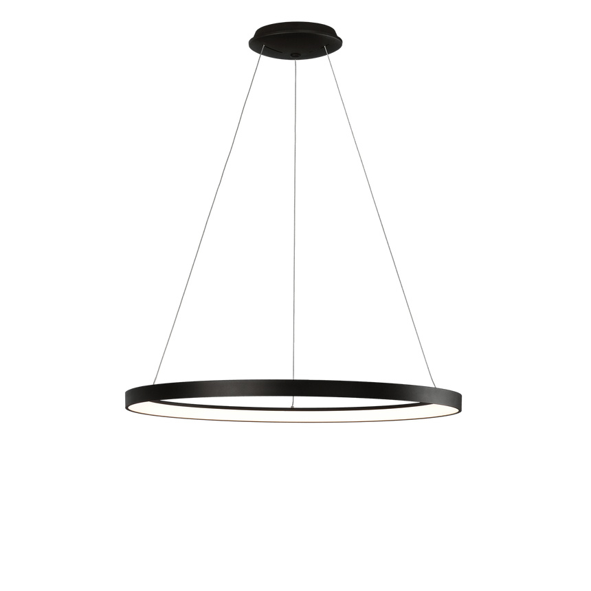 Lámpara de techo colgante ACB Grace negro texturado Ø58cm regulable C3848272NDP