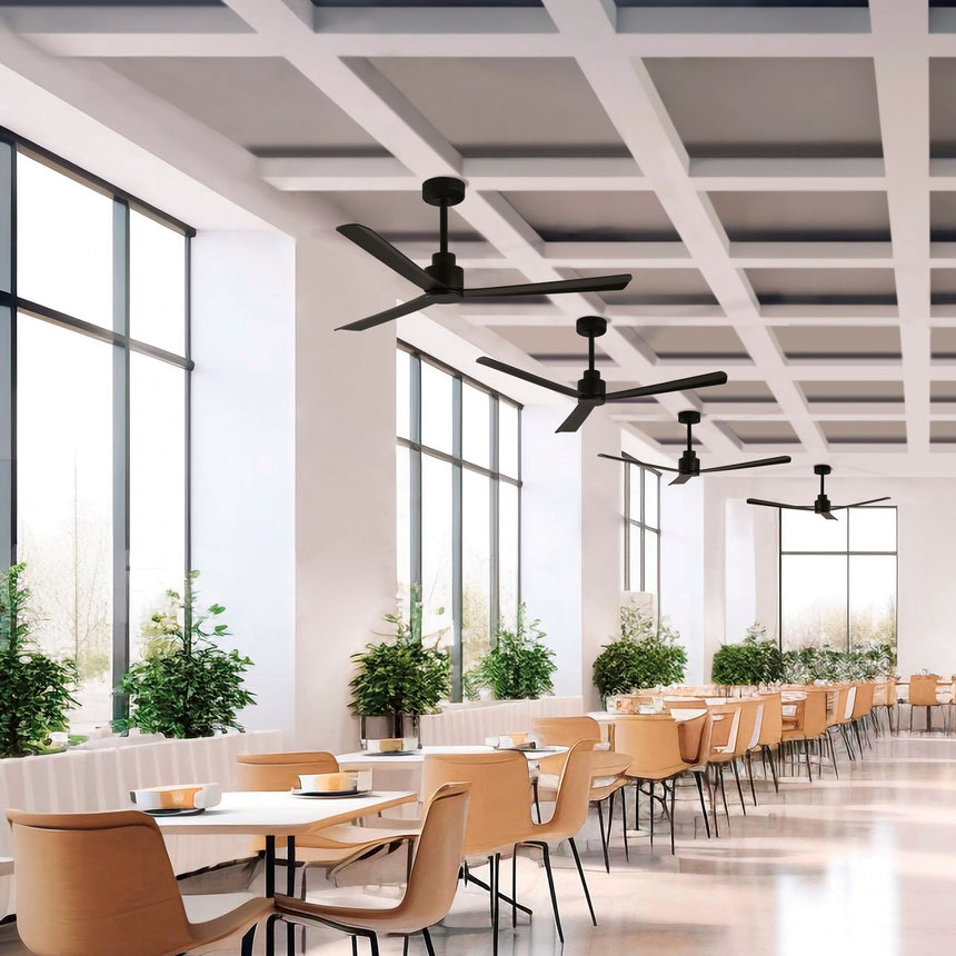 ACB Gregal Ventilador de techo negro/negro motor DC mando a distancia V2520040N