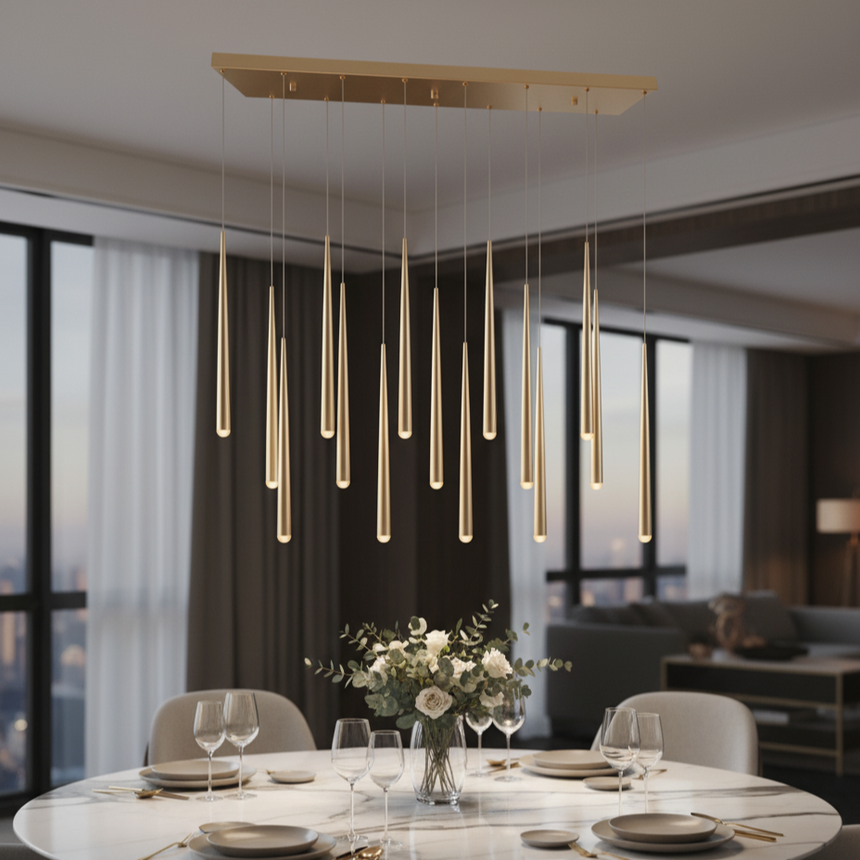 Lámpara de techo colgante CALA 15 luces dorado 354811579