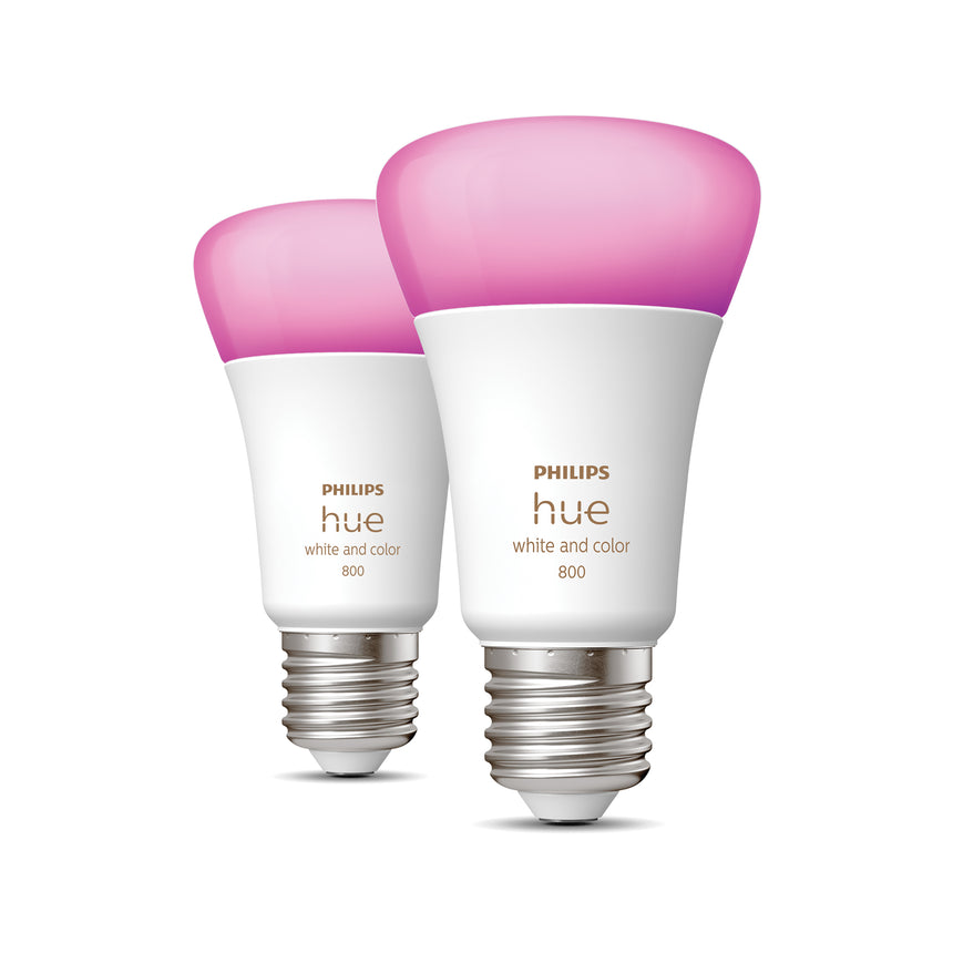 Philips Hue White and Color Ambiance Kit de inicio blanco RGBW E27 9W 806lm (2 uds) 32836500 - vista alternativa