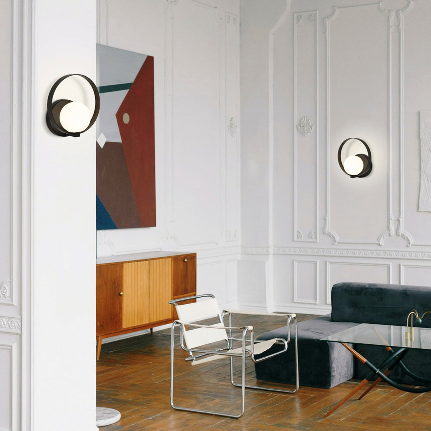 ACB Halo Aplique LED Negro Opal 5W 2700K-3000K Slide Switch A3815170N