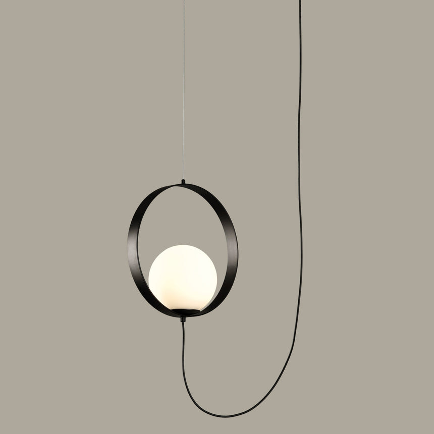 ACB Halo Lámpara de techo colgante LED Negro Opal 5W 2700K-3000K Slide Switch C3815171N