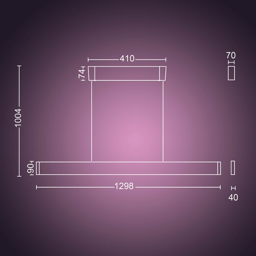 Philips Hue White and Color Ambiance Lámpara colgante Ensis blanco RGBW 79W 871951434346700 - imagen 8
