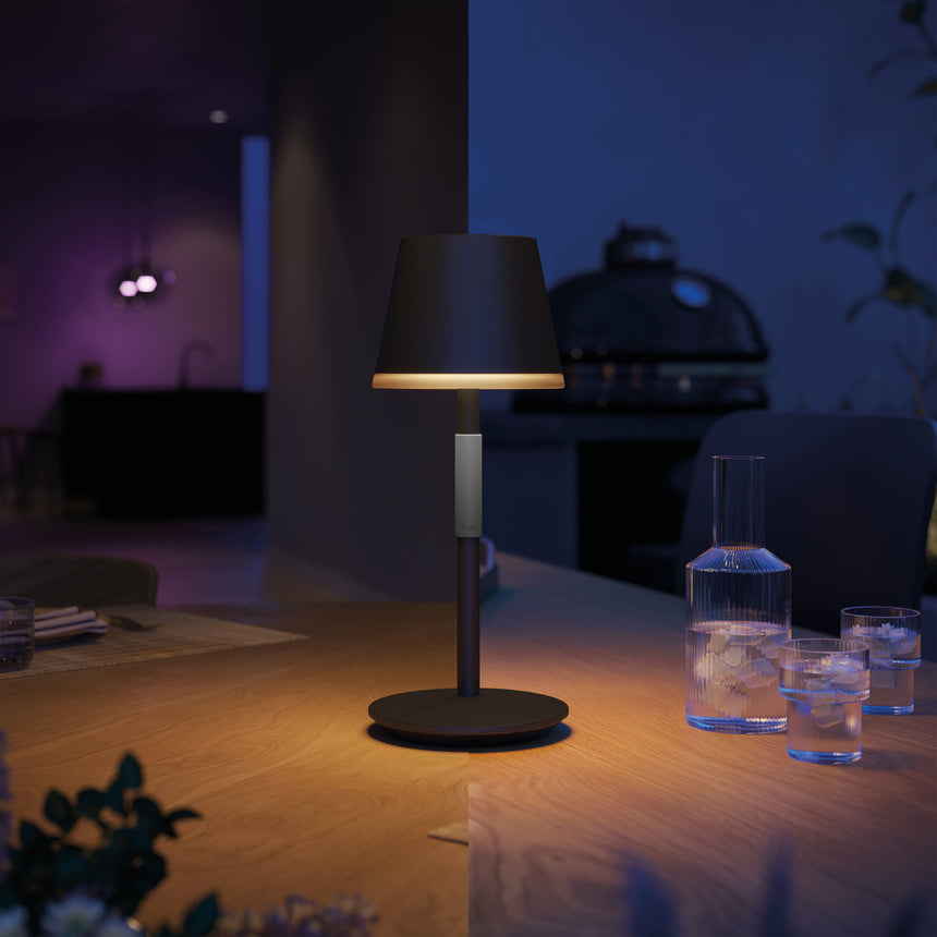 Philips Hue White and Color Ambiance Lámpara de mesa Go negro RGBW 6W IP54 871951440459500 - imagen 4