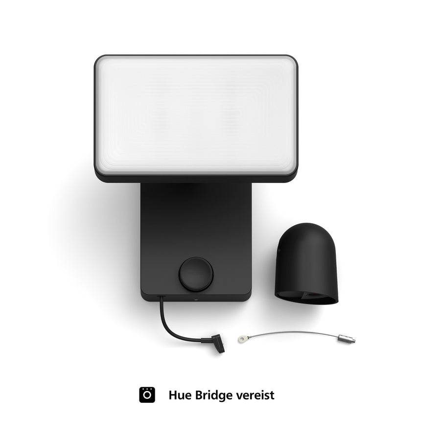 Philips Hue Security Cámara inteligente con proyector Secure negro 9W IP65 8720169