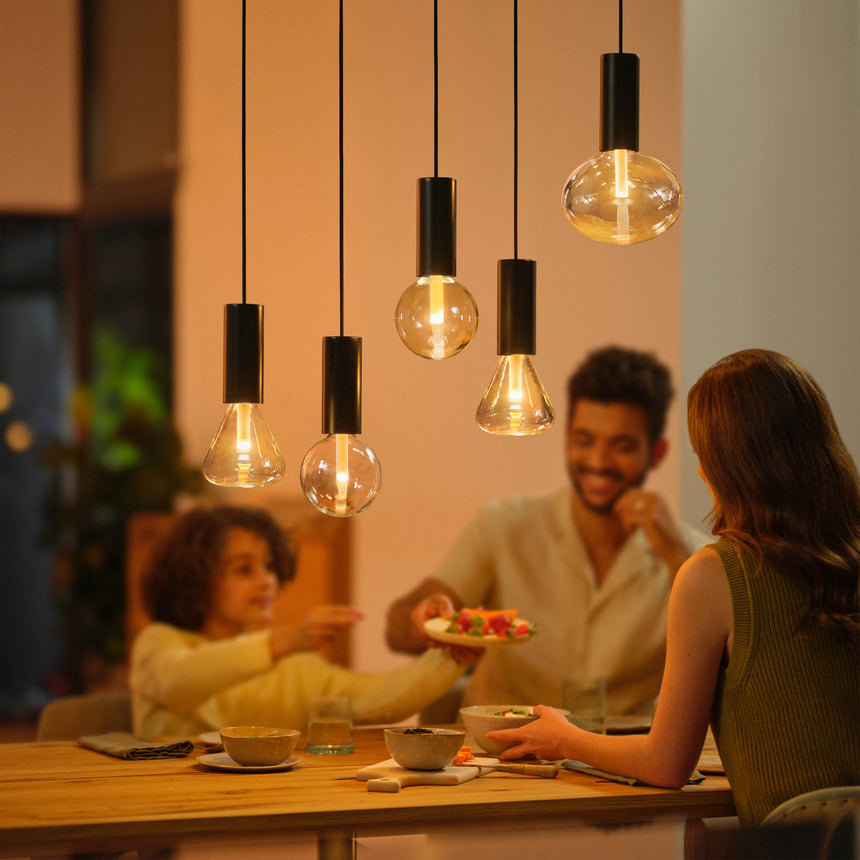 Philips Hue White and Color Ambiance Bombilla Lightguide ellipse transparente RGBW E27 6W 41927800