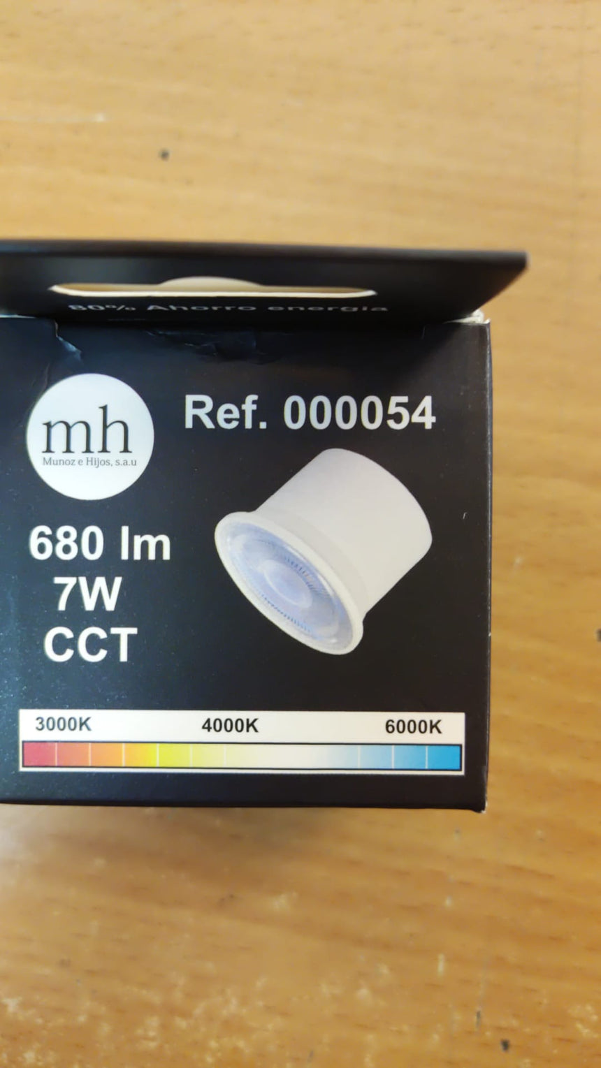 Muñoz Compact LED Bulb 7W CCT 3000K-4000K-6000K 680lm Transparent 000054